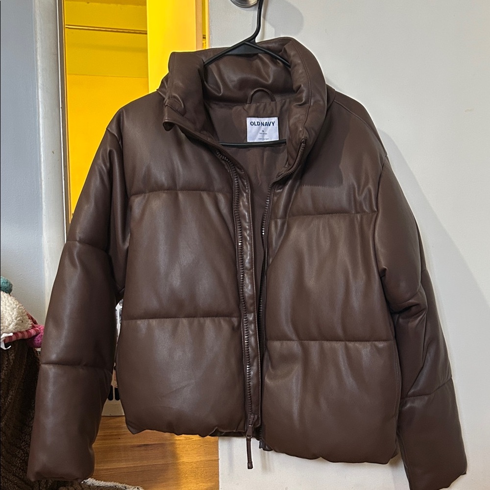 Old Navy Chocolate Brown Puffer Jacket